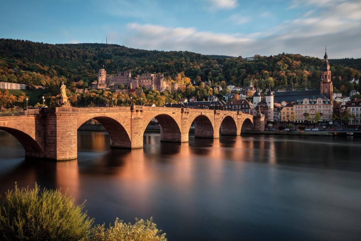 Heidelberg mit Brücke und Schloss