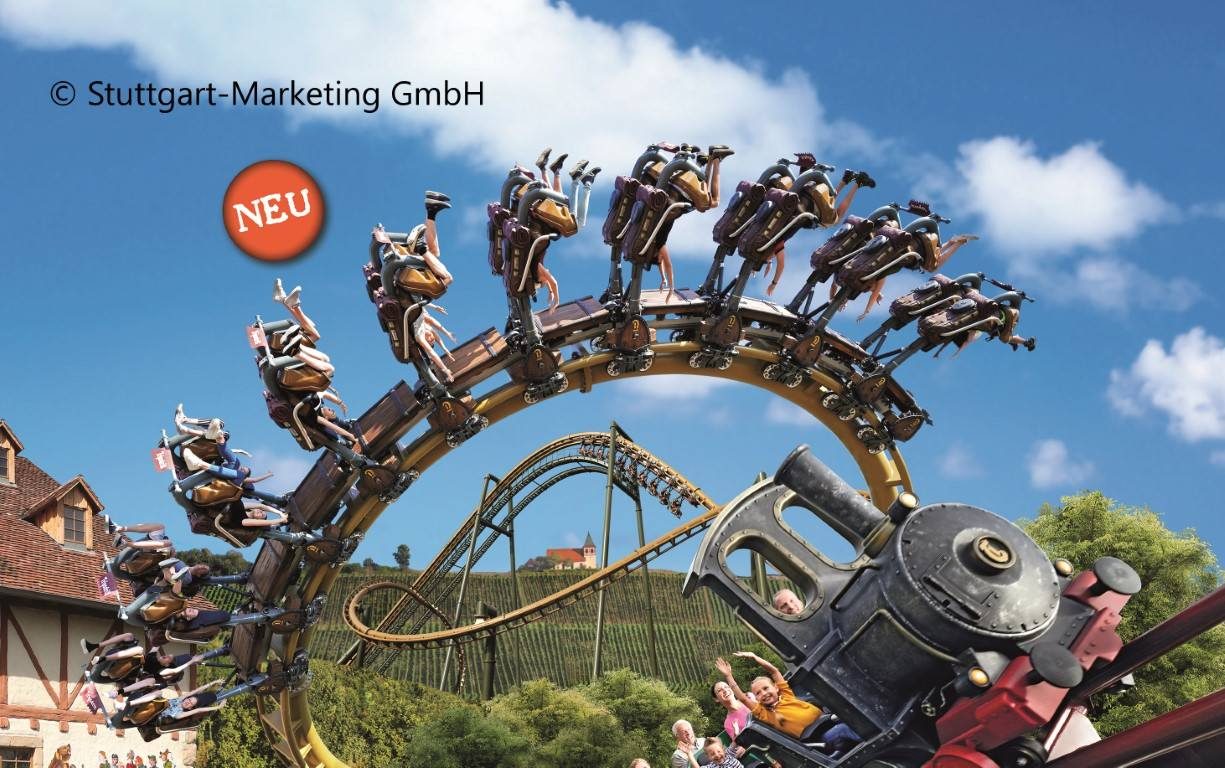 Achterbahn im Erlebnispark Tripsdrill